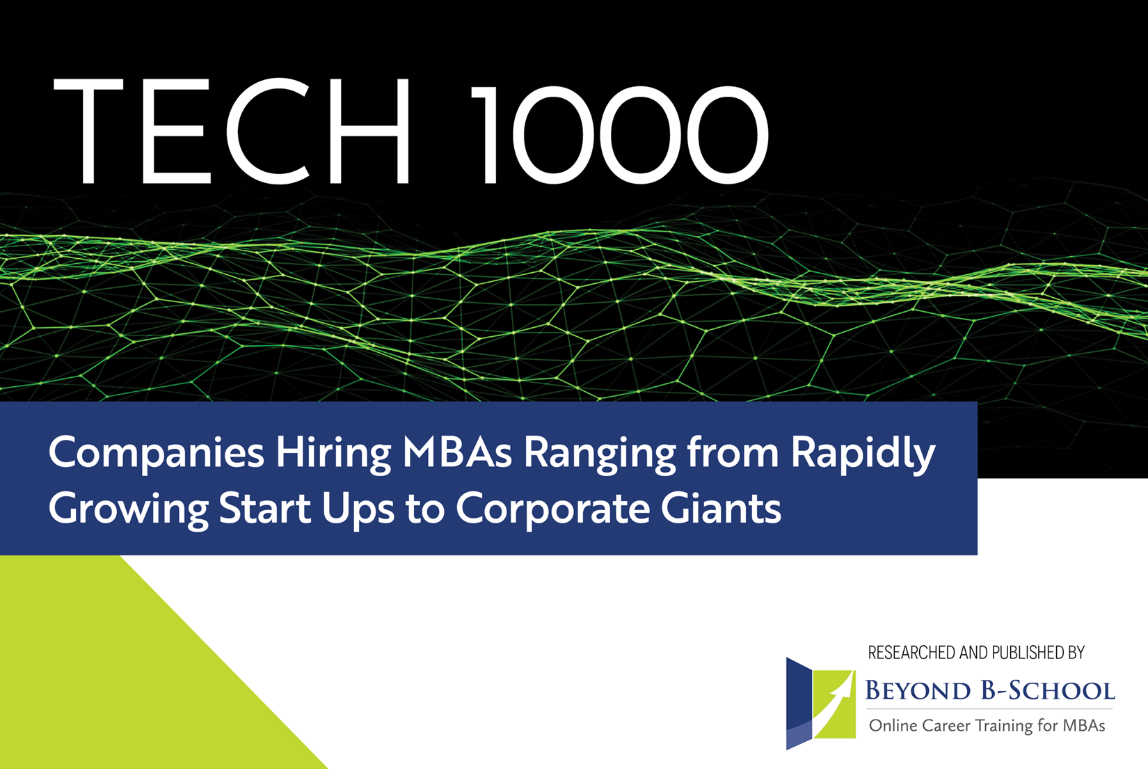 TECH 1000:  Companies Hiring MBAs Ranging from Rapidly Growing Start Ups to Corporate Giants